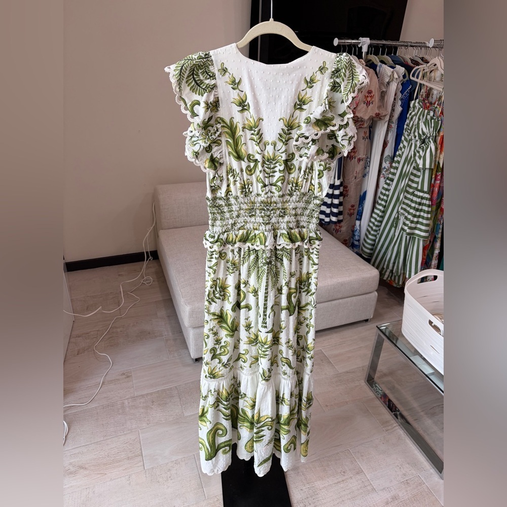 FARM RIO: Milani Flutter-Sleeve Maxi Dress - Picture 6 of 9